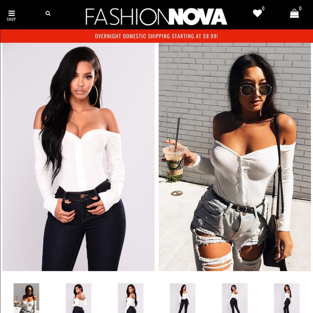 Fashion Nova Fool In Love Off Shoulder Bodysuit